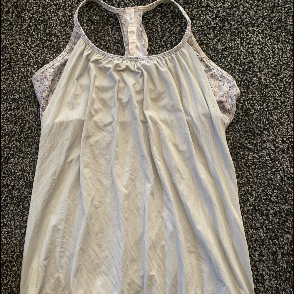 Lululemon racerback tank with attached sports bra
